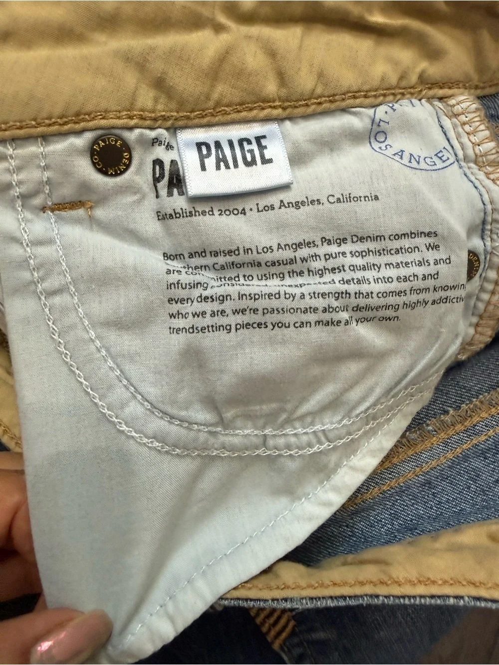 PAIGE Denim Bermuda Shorts Size 25 Distressed Raw Hem Stretch Knee Length Y2K